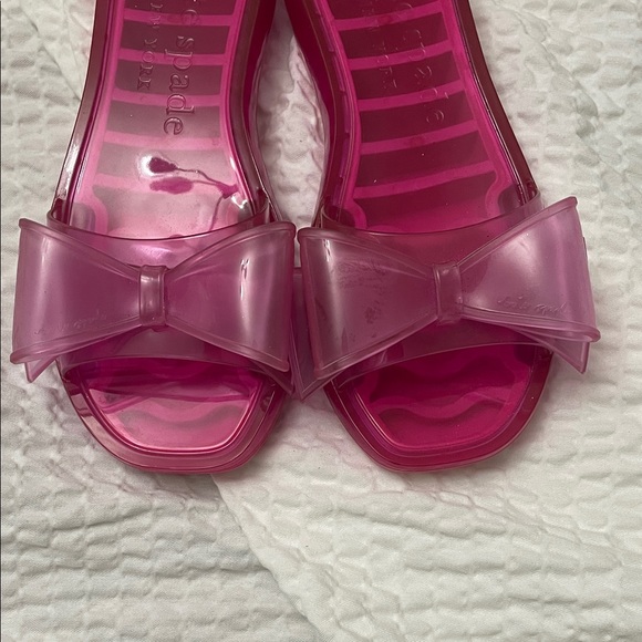 Kate Spade Pink Bow Jelly Sandals - Picture 2 of 7